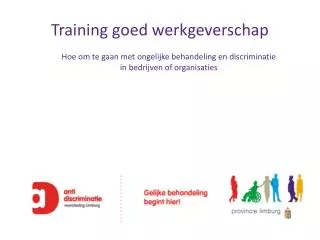 training goed werkgeverschap