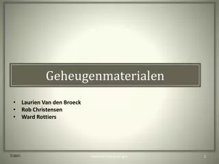 geheugenmaterialen