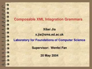 composable xml integration grammars
