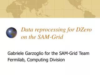 Data reprocessing for DZero on the SAM-Grid