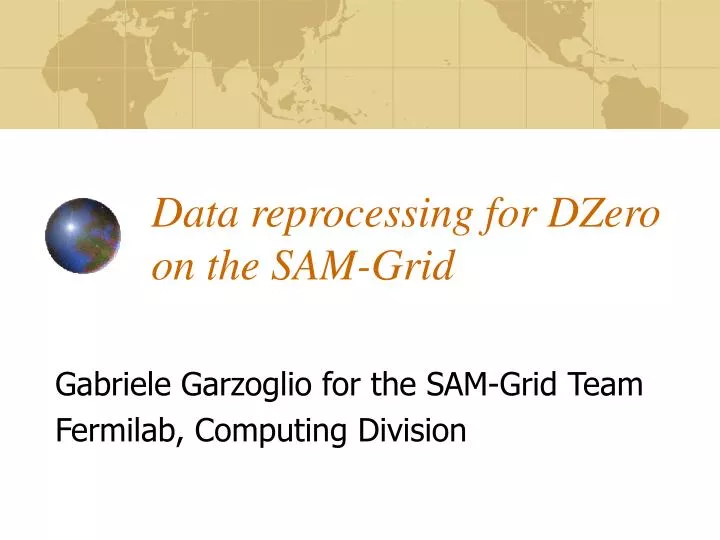 data reprocessing for dzero on the sam grid