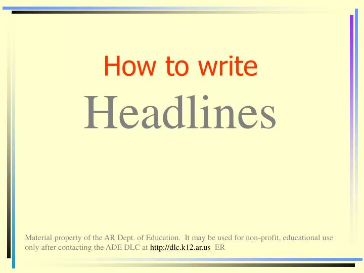 how to write headlines