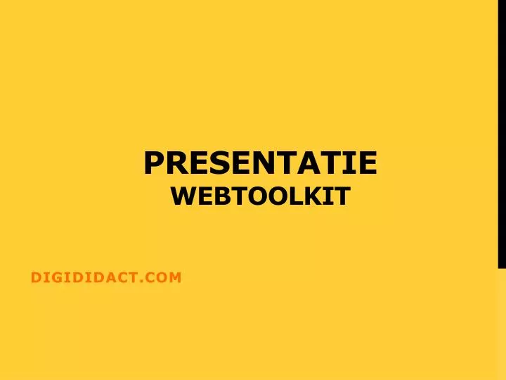 presentatie webtool kit