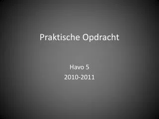 praktische opdracht