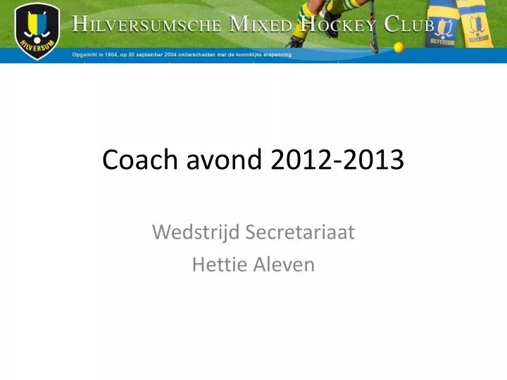 coach avond 2012 2013