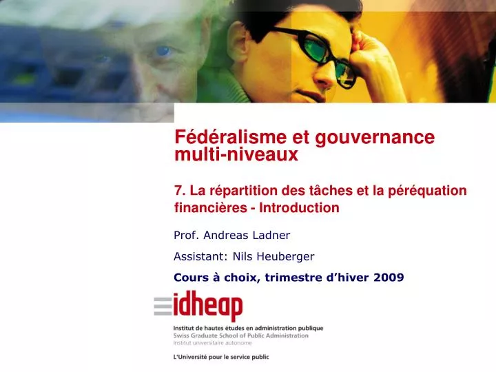 prof andreas ladner assistant nils heuberger cours choix trimestre d hiver 2009