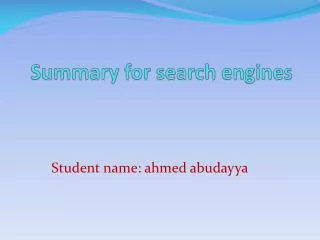 Summary for search engines