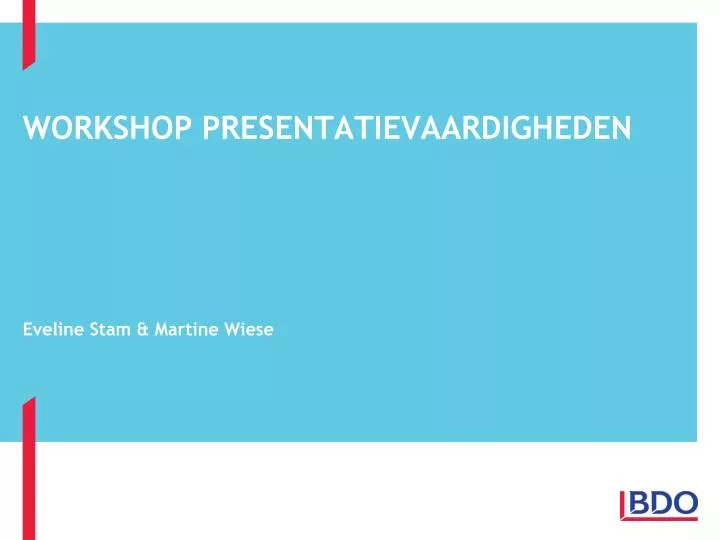 workshop presentatievaardigheden