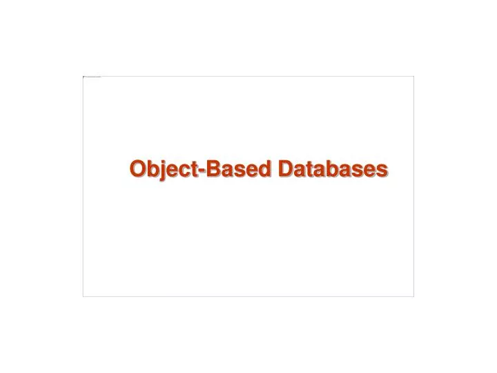 object based databases