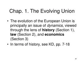 Chap. 1. The Evolving Union