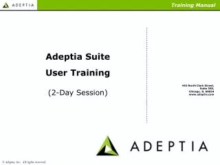 Adeptia Suite User Training (2-Day Session)