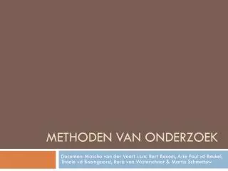 methoden van onderzoek