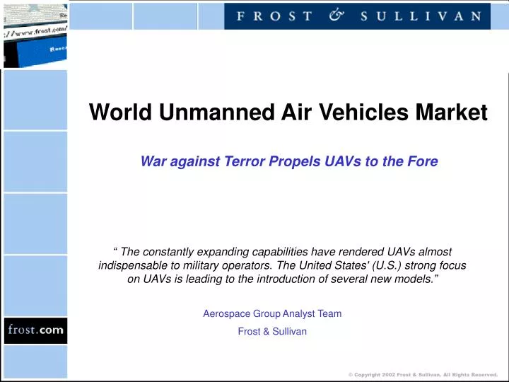 world unmanned air vehicles market war against terror propels uavs to the fore