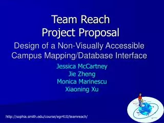 Team Reach Project Proposal