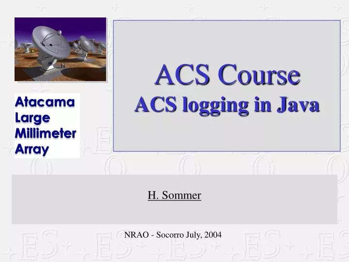 acs course acs logging in java