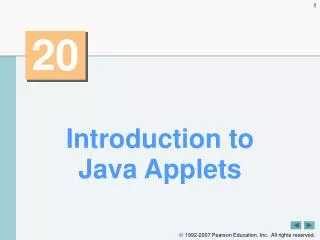 Introduction to Java Applets