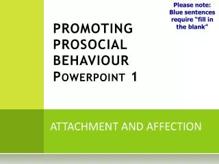 PROMOTING PROSOCIAL BEHAVIOUR Powerpoint 1