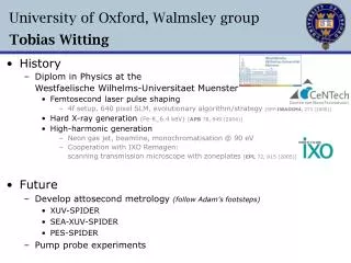 University of Oxford, Walmsley group