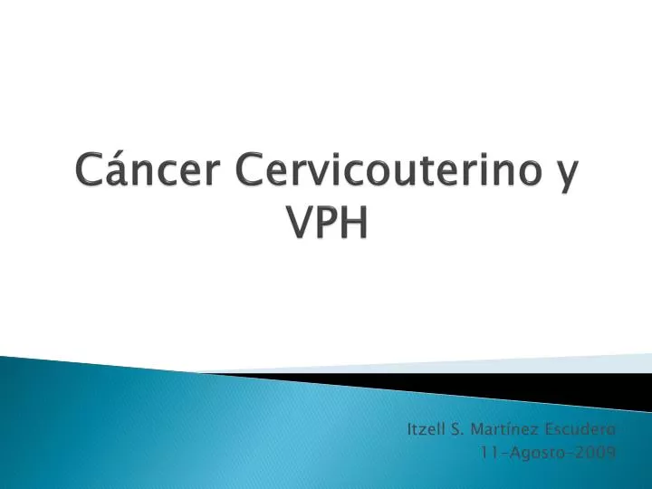 c ncer cervicouterino y vph