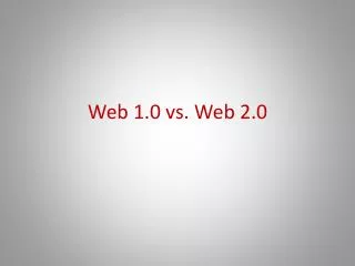 web 1 0 vs web 2 0