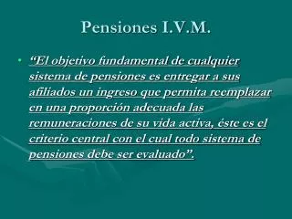 pensiones i v m