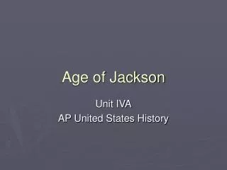 Age of Jackson