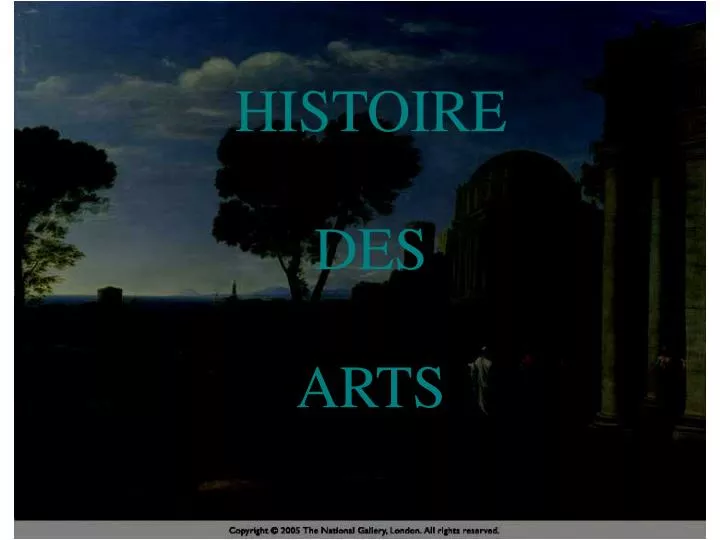 histoire des arts