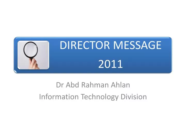 dr abd rahman ahlan information technology division