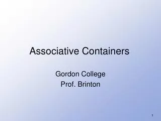 Gordon College Prof. Brinton