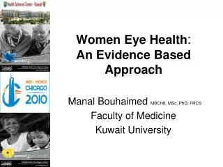 : Women Eye Health An Evidence Based Approach