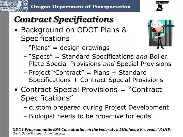 contract specifications