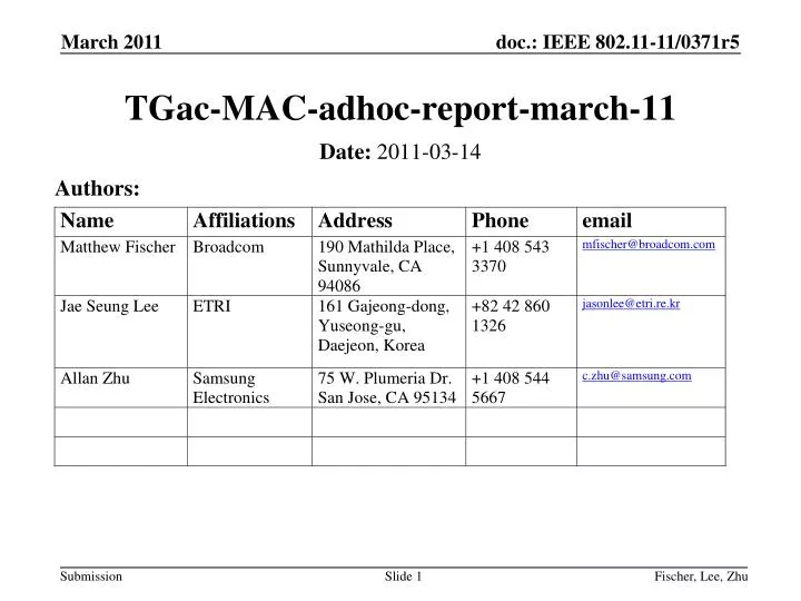 tgac mac adhoc report march 11