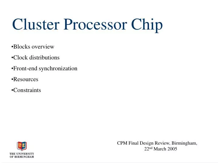 cluster processor chip
