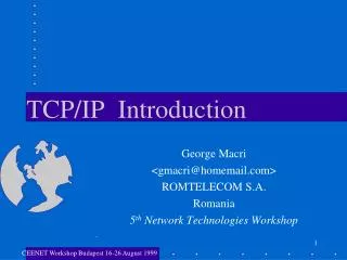 TCP/IP Introduction