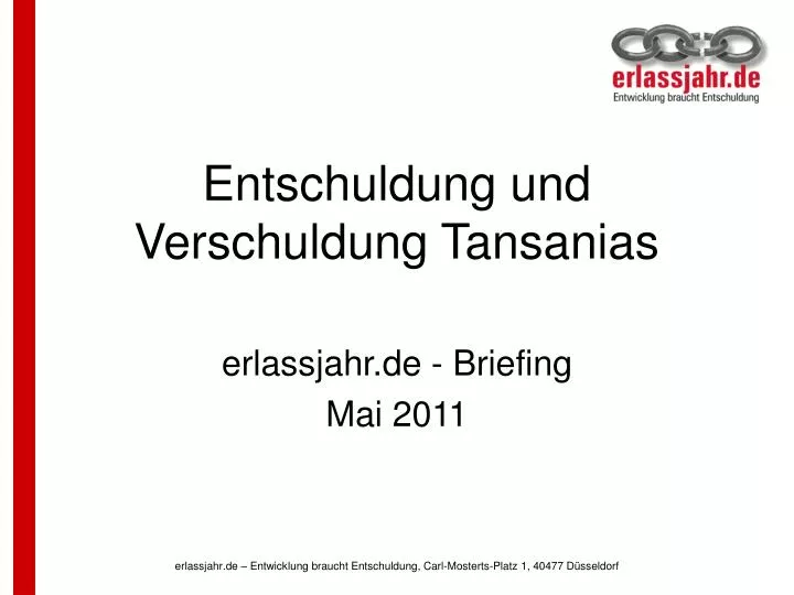 entschuldung und verschuldung tansanias