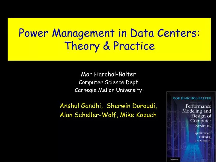 power management in data centers theory practice