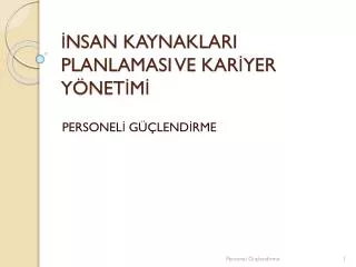 nsan kaynaklari planlamasi ve kar yer y net m