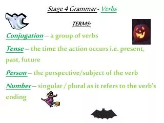 Stage 4 Grammar - Verbs
