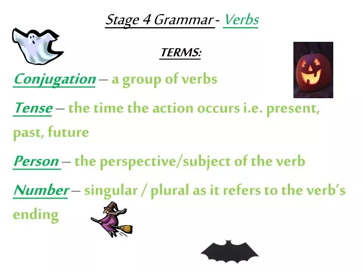 stage 4 grammar verbs