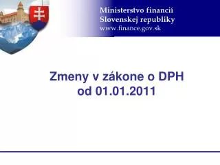 zmeny v z kone o dph od 01 01 2011