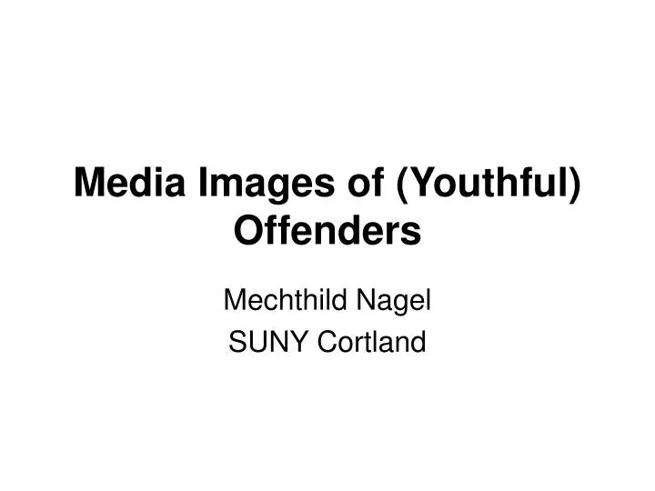 media images of youthful offenders