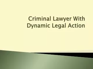 Criminal Lawyer With Dynamic Legal Action
