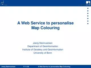 A Web Service to personalise Map Colouring