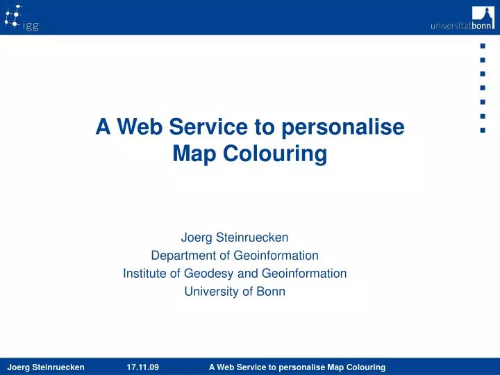 a web service to personalise map colouring