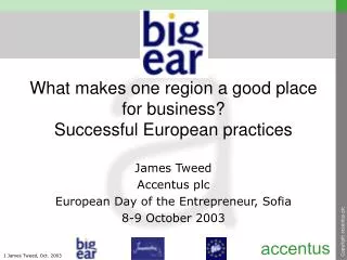 What makes one region a good place for business? Successful European practices