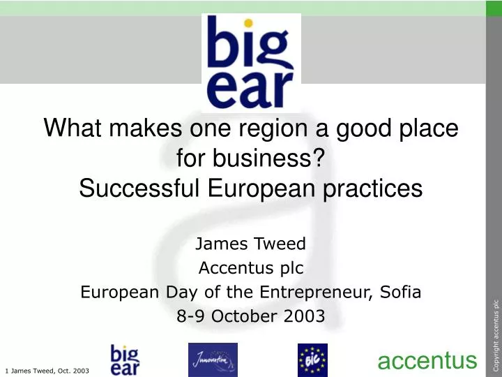 what makes one region a good place for business successful european practices