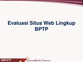 evaluasi situs web lingkup bptp