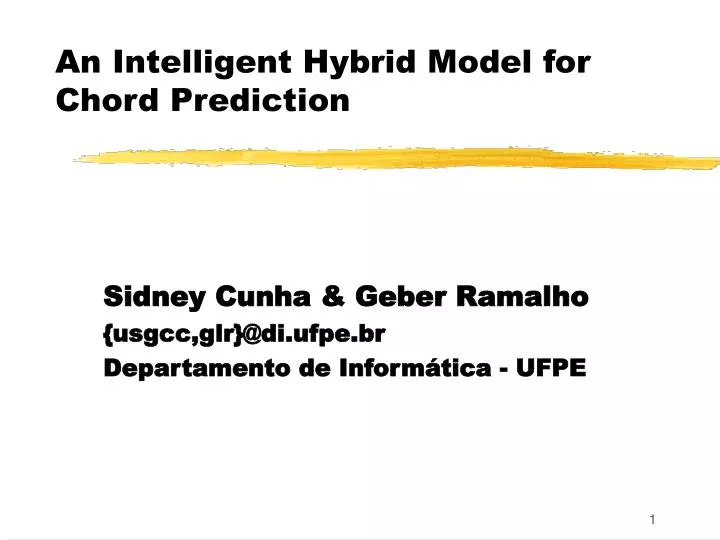 an intelligent hybrid model for chord prediction