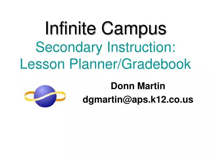 infinite campus secondary instruction lesson planner gradebook