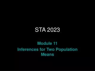 STA 2023